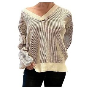 Tomosc Beyond Chenille V Neck Sweater Women's Coffee XS